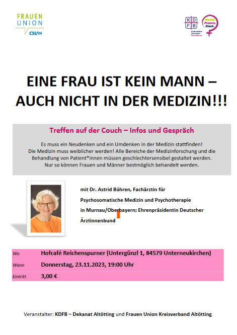 Eine Frau ist kein Mann - auch nicht in der Medizin